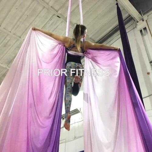 2020 9Yards/8.2m colorful Flying aerial silks Yoga Ombre Trapeze Sling Extension Straps Antigravity Nylon ariel Yoga Swing