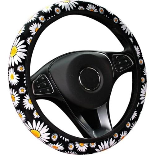 38 cm Flower Car Interior Decoration Knitted Steering Wheel Cover Car Accessories Wheel Cover Without Inner Ring