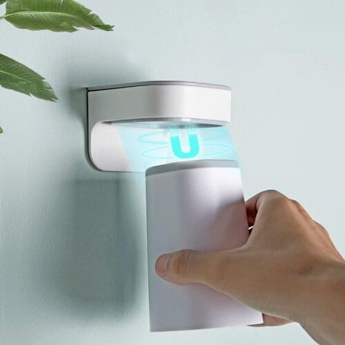 Household Light Luxury Wall Mounted Toothbrush Cup Bathroom Two-way Magnetic Suction Mouthwash Cup Top with Storage No Punching