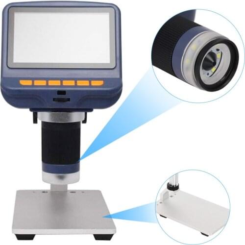 4.3" LCD Digital Microscope Durable USB Adjustable Light Microscopio HD LED Display Screen Mikroskop Repair Soldering Tools