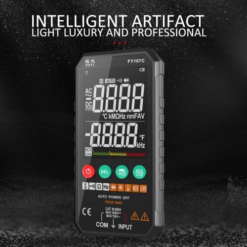 2020 NEW Generation 6000counts Digital Multimeter Ture RMS AC DC NCV Transistor Capacitor Temperature Voltage Smart Meter