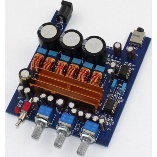 DC18-24V 4A 2.1 channel TPA3116 high-power digital amplifier board Class D amplifier board original TPA3116 NE5532(50W*2+100W)