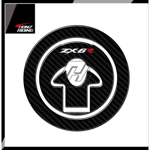 For Kawasaki Ninja ZX-6R (ZX600) 1995-1999 3D Carbon-look Motorcycle Fuel Gas Cap Protector Decal