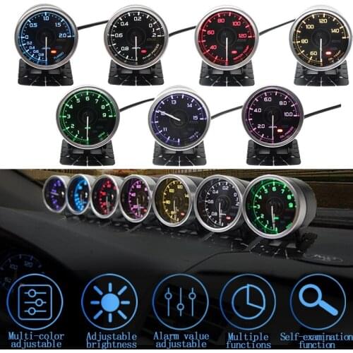 For Def* A1 boost Gauge Meter 60mm turbo water temperature voltage oil temperature oil pressure vacuum speed meter 7 colors