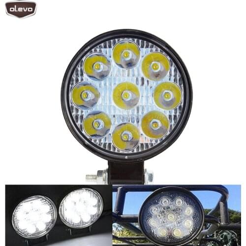 Round LED Work Light 27W 6000K Led Bar Offroad Light Offroad Driving Car Headlights Fog Light Motorcycle Led Bar Car Off Road