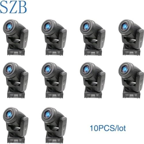 LED Lyre 60W Spot Moving Head Light with 3 Face Prism with Pattern Rotation Gobo for DJ Disco Stage Light 10pcs/SZB-MH60A
