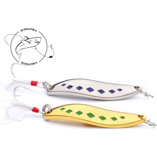 Metal Spinner Bait Sequins Gold Silver Fishing lure With Feather Hooks 10G/15G/20G/50mm Artificial Metal Spoon Jig Wobbler Bait