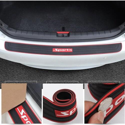 Upgrade Car Rear Guard Bumper Protector Trim Universal Door Anti-Collision Tailgate Protective Stickers Strip for SUV Truck