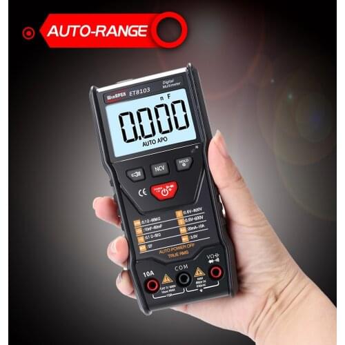 WinAPEX LCD Display Auto Measure Multimeter AC/DC Voltage Current Capacitance Resistance Meter True RMS 6000 Counts Display