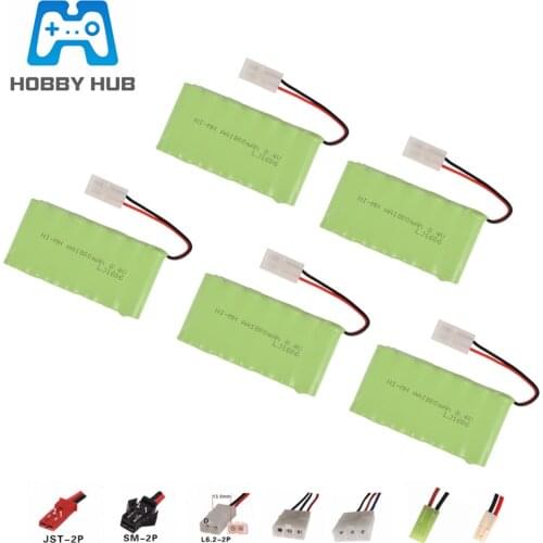 8.4v 1800mah NI-MH Battery For rc Toys Car boats gun robot AA NiMH battery 8.4 V rechargerable battery pack 5pcs for rc boats