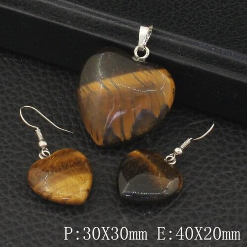 Newest Heart Fashion Stainless Steel Jewelry Silver Color pendant and earring sets For Women Wholesale SGGZCEBH