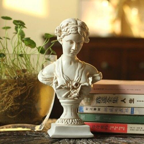 Venus Resin Ornament Nordic Classic Head Portrait Handwork Ornaments for Desktop Retro Figurines Art Statues for Decorative