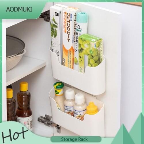 No Trace Sticky Shelf Hanging On The Door Saving Space Plastic Wall-Mounted Rack Organizer for Kitchen Living Room Storage Box