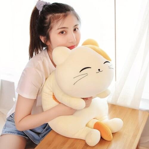 40-80CM Cartoon Kawaii Cat Soft Pillow Stuffed Animals Household Adornment Children Like Playmates Girl Holiday Gifts