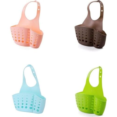 Kitchen Hanging Drain Bag Portable Plastic Basket Bathroom Storage Tool House Sink Holder Useful Gadget