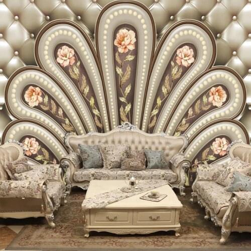 Custom Mural Wallpaper European Style Art Soft Roll Fresco Living Room TV Sofa Bedroom Luxury Home Decor Papel De Parede Fresco