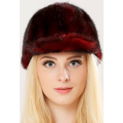 New style mink fur cap hat handmade real mink fur knight cap warm winter fur hat fashion lady real fur sunshade hat