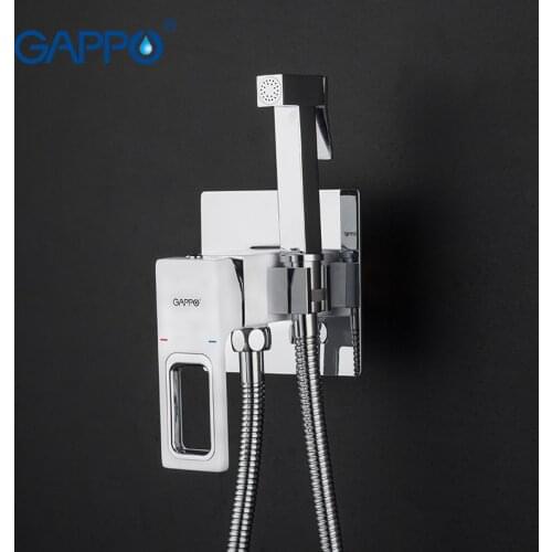 GAPPO Bidet Faucets white chrome shower hygienic mixer toilet bidet muslim shower anal cleaning ass Handheld Toilet sprayer set