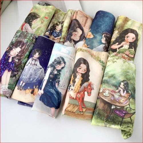 SMTA 29*50cm Sewing Fabric Cotton The Cloth Tissu Au Metre Flowers Kente Patchwork Fabrics Girl 30g