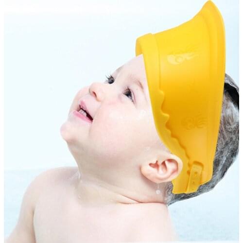 Hair Wash Shampoo Shield Waterproof Splashguard for Infant Children Baby Kids Bath Visor Hat Adjustable Baby Shower Protect Cap