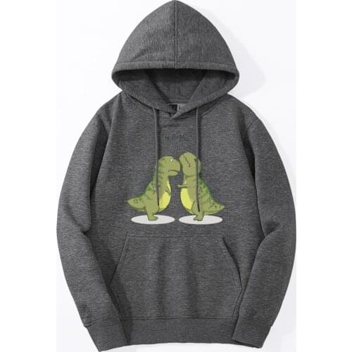 Lovely Dinosaurs Hug Me Hooded Tops Streetwear Men Spring Autumn Harajuku Jackets Hoodies Hip Hop Hoodie Mens
