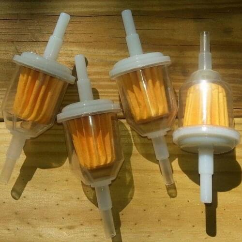 Universal 10pcs Plastic Inline Fuel Gas Filters Gas Fuel Filter 1/4x5/16 Inch Engine Moto Lawn Mowers Power Tool Accessories