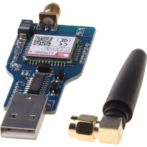 USB to GSM Module Quad-band GSM/GPRS SIM800C Module with Bluetooth Antenna