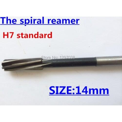 1PCS 14*50*162mm M35 material Containing cobalt Straight Shank Machine Spiral Reamer H7 accuracy