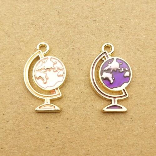 10pcs 17x10mm enamel Tellurion charm for jewelry making and crafting fashion earring charms