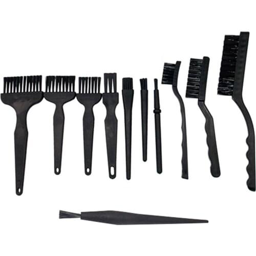 11pcs Anti Static Brush ESD Safe Synthenic Fiber Details Cleaning Brush Tool For Mobile Phone Tablet PCB BGA Repair Work