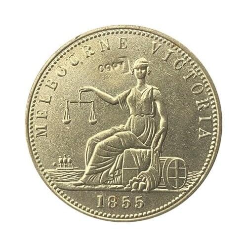 1860 Australia 1/2 Penny COIN COPY 27.5MM