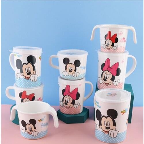 200/260ML Disney Mickey baby mug Minnie Milk Cup with handles Cute drinking cup for children kids Juice cup portable drinkware