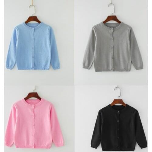 2021 Toddler Girls Clothes Warm Candy colors pullover Top Long Sleeve Cardigan Sweater Knitted Winter Outfit 0-6T