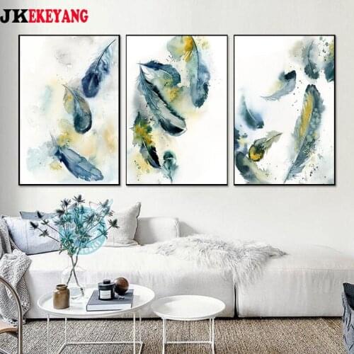 3pcs 5D Diy round/square diamond painting Feathers Diamond Mosaic Embroidery cross stitch Y4169