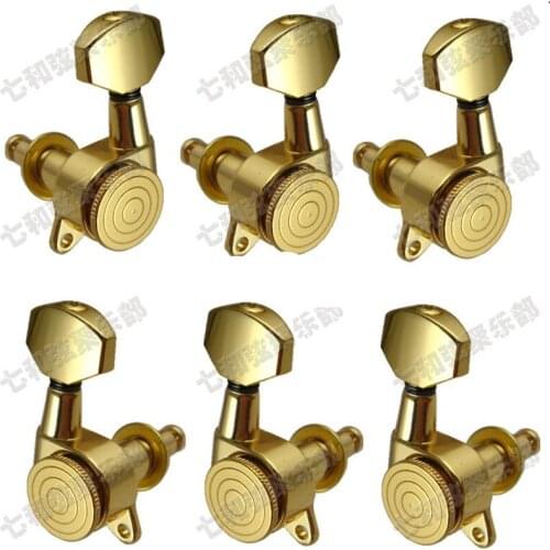3R3L Gold Locked String Guitar Tuning Pegs keys Tuners Machine Heads for Acoustic Electric Folk Guitar accessories parts