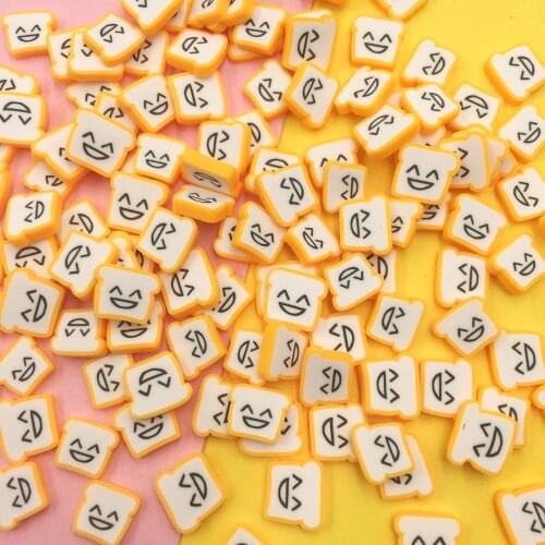 50g Cartoon Toast Bread Polymer Hot Clay Sprinkles for Nail Art Decoration Craft Slices Accessories DIY Making Phone Decor