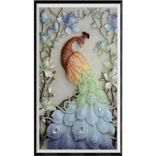 5d Diamond Painting Animals Wild Animals Proud And Beautiful Peacock Beautiful And Elegant High-End Home Decoration Painting