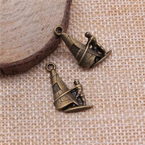 Free shipping 54pcs 22x14mm antique bronze Sailor charms diy retro jewelry fit Earring keychain hair card pendant accessories