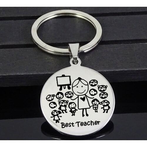 Engraved Keyring Thanks for Teacher Keychain Custom Name Gift for Teacher New