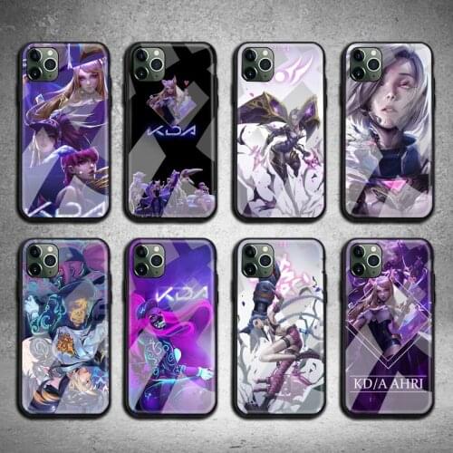 Legends kda kaisa Ahri akali Phone Case Tempered Glass For iPhone 12 pro max mini 11 Pro XR XS MAX 8 X 7 6S 6 Plus SE 2020 case