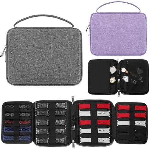 Watch Organizer Case Watch Band Box Storage Bag Multifunction Portable Watchband Holder Pouch USB Cable Carrier Travel Case New