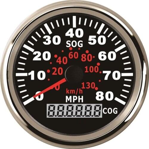85mm Motorcycle GPS Speedometer 80MPH 130km/h Digital Speedo Gauge meter Odometer Fit Car Truck Boat With Backlight 9-32V