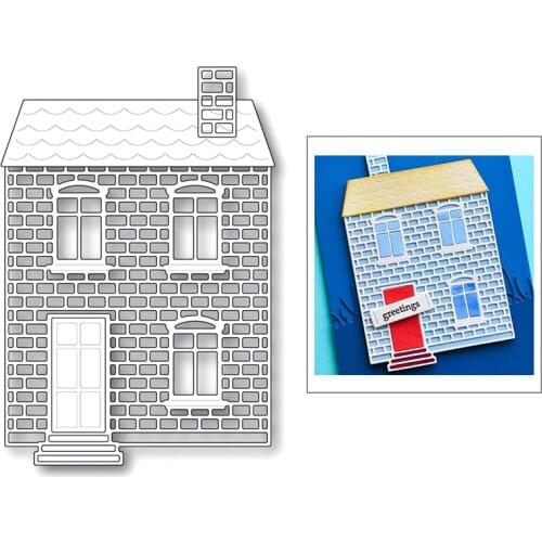 Go Home 3D House Building 2020 New Metal Cutting Dies Stencils For DIY Scrapbooking Album Decorative Embossing Craft Dies Cut