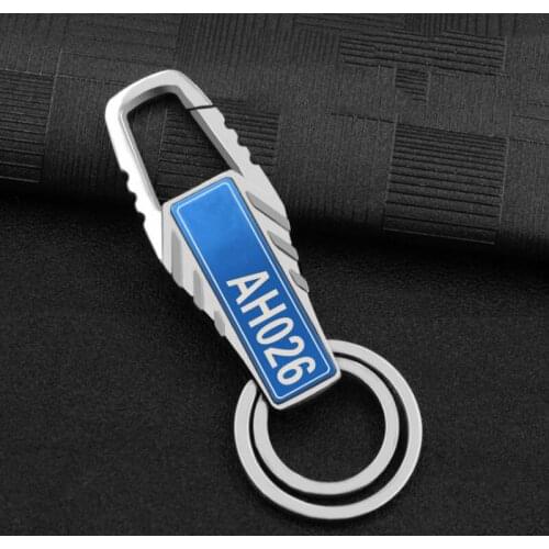 Custom Lettering Keychains Business Keyrings Metal Engrave Name Customized Logo KeyChain Car Women Men Gift Simple Personalized