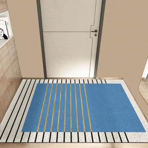 Nordic stripes entrance door mats entrance entrance mats porch rub soil floor mats can be cut silk circle living room carpet