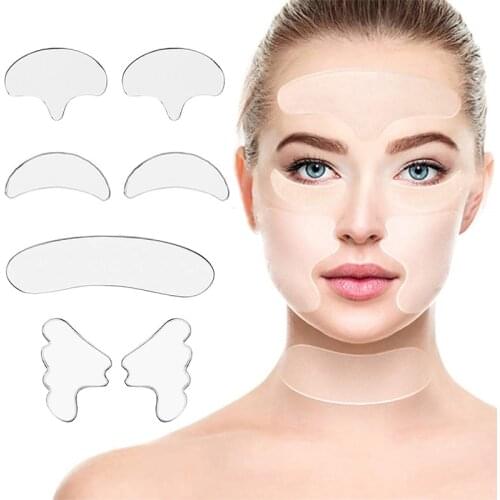 Reusable Silicone Wrinkle Removal Sticker Face Forehead Neck Eye Sticker Pad Anti Wrinkle Aging Skin Lifting Care Patch