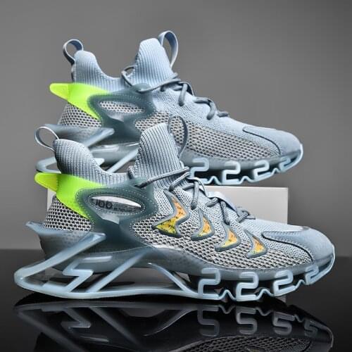 Mens Summer Casual Shoes Mesh Hollow Thick Lace Up Sock Shoe Cushioning And Antiskid Fashion Color Matching Sports Casual Shoes