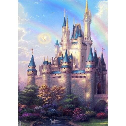 TAILOR Full square Cuadros diamont broderie Diamand art diamant 5D diamond painting kit set Cross stitch tools landscape castle