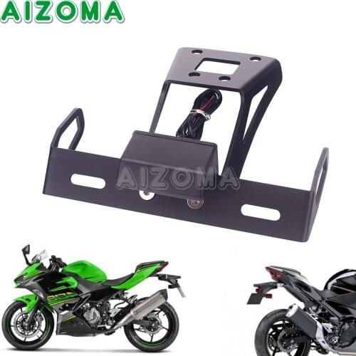 Tail Tidy Fender Eliminator Kit LED Number Lisence Plate Holder Bracket For KAWASAKI NINJA 250 400 2018-2020 Z250 Z300 2019-2020