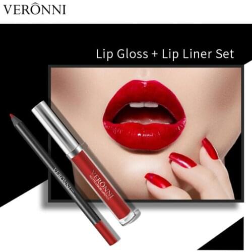 Lipstick Set Velvet Matte Lipstick Lip Gloss Liquid Lip Tint Cream Pigment Long Lasting Silky Texture For Lips Women Cosmetics